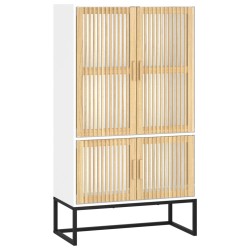 vidaXL Aparador alto madera contrachapada blanco 70x35x125 cm