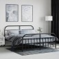 vidaXL Estructura de cama cabecero y pie de cama metal negro 183x213cm vidaXL Estructura de cama cabecero y pie de cama metal negro 183x213cm