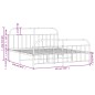 vidaXL Estructura de cama cabecero y pie de cama metal negro 183x213cm vidaXL Estructura de cama cabecero y pie de cama metal negro 183x213cm