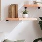 vidaXL Estante de pared madera maciza roble sin tratar 40x60x(2-6) cm vidaXL Estante de pared madera maciza roble sin tratar 40x60x(2-6) cm