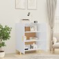 vidaXL Aparador de madera contrachapada blanco brillante 70x34x90 cm vidaXL Aparador de madera contrachapada blanco brillante 70x34x90 cm