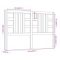 vidaXL Cabecero de cama madera maciza de pino marrón miel 126x4x100 cm vidaXL Cabecero de cama madera maciza de pino marrón miel 126x4x100 cm