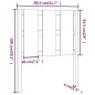 vidaXL Cabecero de cama madera maciza de pino negro 80,5x4x100 cm