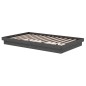 vidaXL Estructura de cama madera maciza gris 120x200 cm