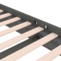 vidaXL Estructura de cama madera maciza gris 120x200 cm