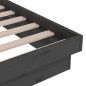 vidaXL Estructura de cama madera maciza gris 120x200 cm