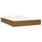 vidaXL Estructura de cama doble madera maciza marrón miel 120x190 cm vidaXL Estructura de cama doble madera maciza marrón miel 120x190 cm