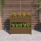 vidaXL Jardinera de madera maciza de pino marrón miel 77x25x66 cm vidaXL Jardinera de madera maciza de pino marrón miel 77x25x66 cm