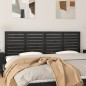 vidaXL Cabecero de cama de pared madera maciza pino negro 186x3x63 cm