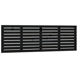 vidaXL Cabecero de cama de pared madera maciza pino negro 186x3x63 cm