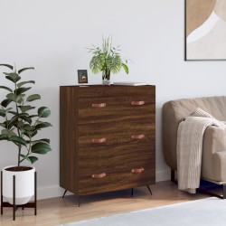 vidaXL Cómoda madera de ingeniería marrón roble 69,5x34x90 cm