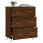 vidaXL Cómoda madera de ingeniería marrón roble 69,5x34x90 cm