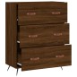 vidaXL Cómoda madera de ingeniería marrón roble 69,5x34x90 cm