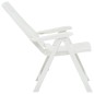 vidaXL Sillas de jardín reclinables 2 unidades plástico blanco vidaXL Sillas de jardín reclinables 2 unidades plástico blanco