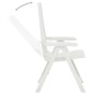 vidaXL Sillas de jardín reclinables 2 unidades plástico blanco vidaXL Sillas de jardín reclinables 2 unidades plástico blanco