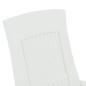vidaXL Sillas de jardín reclinables 2 unidades plástico blanco vidaXL Sillas de jardín reclinables 2 unidades plástico blanco