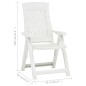 vidaXL Sillas de jardín reclinables 2 unidades plástico blanco vidaXL Sillas de jardín reclinables 2 unidades plástico blanco