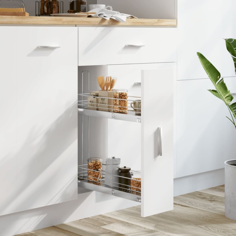vidaXL Bandeja extraíble cocina 2 niveles alambre plata 47x15x54,5 cm vidaXL Bandeja extraíble cocina 2 niveles alambre plata 47x15x54,5 cm