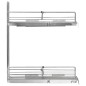 vidaXL Bandeja extraíble cocina 2 niveles alambre plata 47x15x54,5 cm vidaXL Bandeja extraíble cocina 2 niveles alambre plata 47x15x54,5 cm
