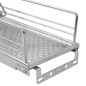 vidaXL Bandeja extraíble cocina 2 niveles alambre plata 47x15x54,5 cm vidaXL Bandeja extraíble cocina 2 niveles alambre plata 47x15x54,5 cm