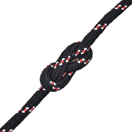 vidaXL Cuerda marina de polipropileno 6 mm 500 m negra