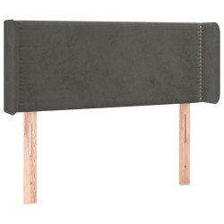 vidaXL Cabecero de terciopelo gris oscuro 83x16x78/88 cm
