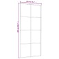 vidaXL Puerta corredera ESG vidrio y aluminio 90x205 cm blanco vidaXL Puerta corredera ESG vidrio y aluminio 90x205 cm blanco