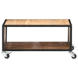 vidaXL Mesa de centro de madera maciza de acacia 70x70x32 cm