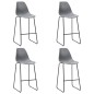 vidaXL Taburetes de cocina 4 unidades plástico gris vidaXL Taburetes de cocina 4 unidades plástico gris