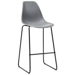 vidaXL Taburetes de cocina 4 unidades plástico gris