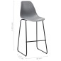 vidaXL Taburetes de cocina 4 unidades plástico gris vidaXL Taburetes de cocina 4 unidades plástico gris