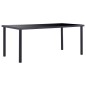 vidaXL Mesa de comedor de vidrio templado negro 180x90x75 cm vidaXL Mesa de comedor de vidrio templado negro 180x90x75 cm