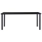 vidaXL Mesa de comedor de vidrio templado negro 180x90x75 cm vidaXL Mesa de comedor de vidrio templado negro 180x90x75 cm