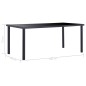 vidaXL Mesa de comedor de vidrio templado negro 180x90x75 cm vidaXL Mesa de comedor de vidrio templado negro 180x90x75 cm