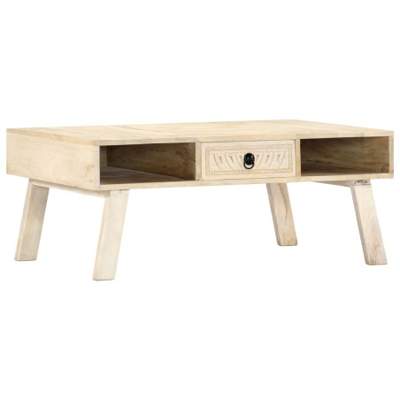 vidaXL Mesa de centro de madera maciza de mango 100x60x40 cm