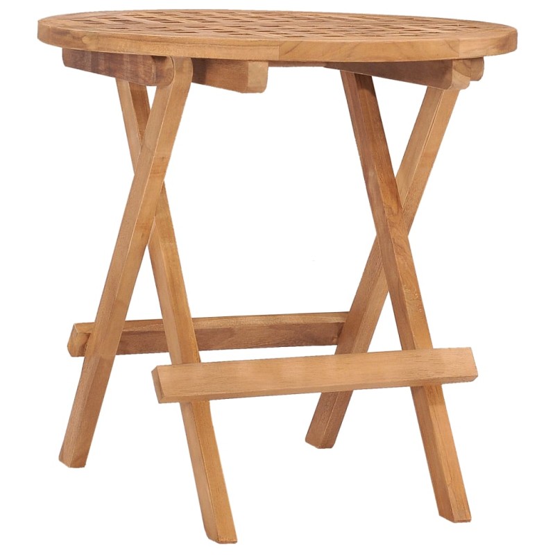 vidaXL Mesa plegable de jardín madera maciza de teca 50x50x50 cm vidaXL Mesa plegable de jardín madera maciza de teca 50x50x50 cm