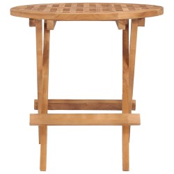 vidaXL Mesa plegable de jardín madera maciza de teca 50x50x50 cm 