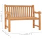 vidaXL Banco de jardín de madera maciza de teca 114 cm vidaXL Banco de jardín de madera maciza de teca 114 cm
