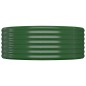 vidaXL Jardinera arriate acero recubrimiento polvo verde 322x100x36 cm
