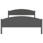 vidaXL Estructura de cama madera maciza de pino gris oscuro 140x200 cm