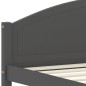 vidaXL Estructura de cama madera maciza de pino gris oscuro 140x200 cm