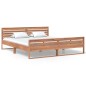 vidaXL Estructura de cama de madera de teca maciza 180x200 cm