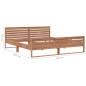 vidaXL Estructura de cama de madera de teca maciza 180x200 cm