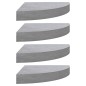 vidaXL Estantes de esquina pared 4 uds MDF gris hormigón 25x25x3,8 cm vidaXL Estantes de esquina pared 4 uds MDF gris hormigón 25x25x3,8 cm