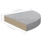 vidaXL Estantes de esquina pared 4 uds MDF gris hormigón 25x25x3,8 cm vidaXL Estantes de esquina pared 4 uds MDF gris hormigón 25x25x3,8 cm