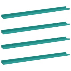 vidaXL Estantes de pared 4 unidades azul 100x9x3 cm