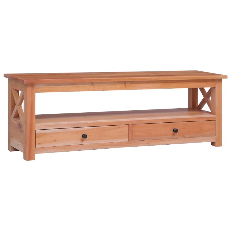 vidaXL Mueble de TV madera maciza de caoba 115x30x40 cm vidaXL Mueble de TV madera maciza de caoba 115x30x40 cm