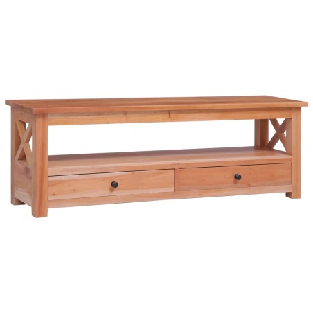 vidaXL Mueble de TV madera maciza de caoba 115x30x40 cm