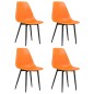 vidaXL Sillas de comedor 4 unidades PP naranja vidaXL Sillas de comedor 4 unidades PP naranja