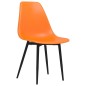 vidaXL Sillas de comedor 4 unidades PP naranja vidaXL Sillas de comedor 4 unidades PP naranja